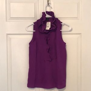 Jcrew Sleeveless Blouse Ruffle Detail - Size XXS